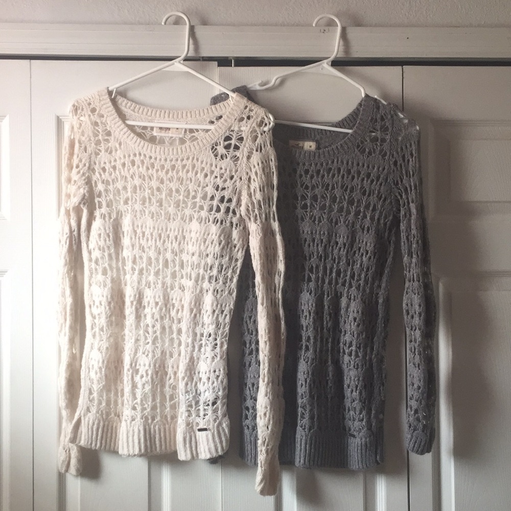 Hollister mesh long-sleeve shirt bundle☺️🌸
